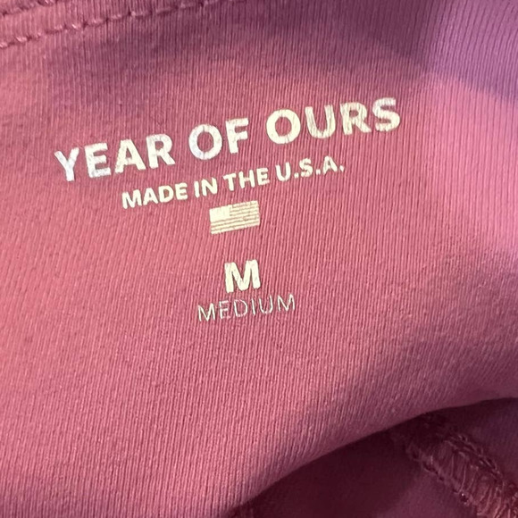 Year of Ours Veronica Pink Cross Over High Rise Leggings Size M - Picture 5 of 7